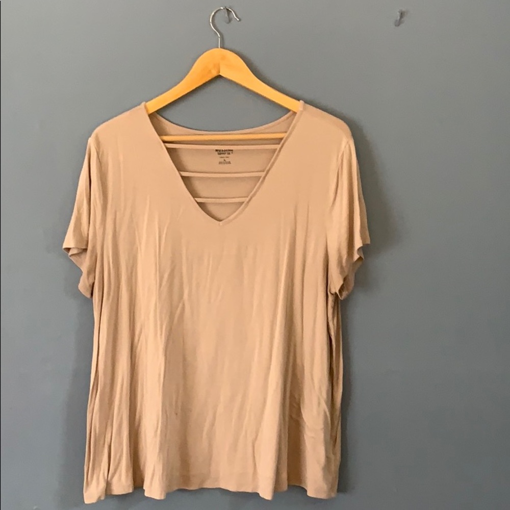 Mossimo Tan V-Neck T-Shirt